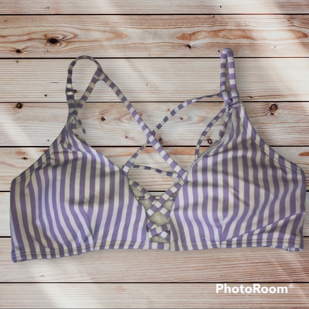 California sunshine bikini top stripped top medium​​​